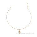 Minimalist Cubic Zirconia Hamsa Hand Necklace For Girls